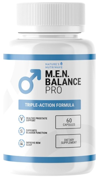 Men Balance Pro supplement bottle — prostate health and male vitality support